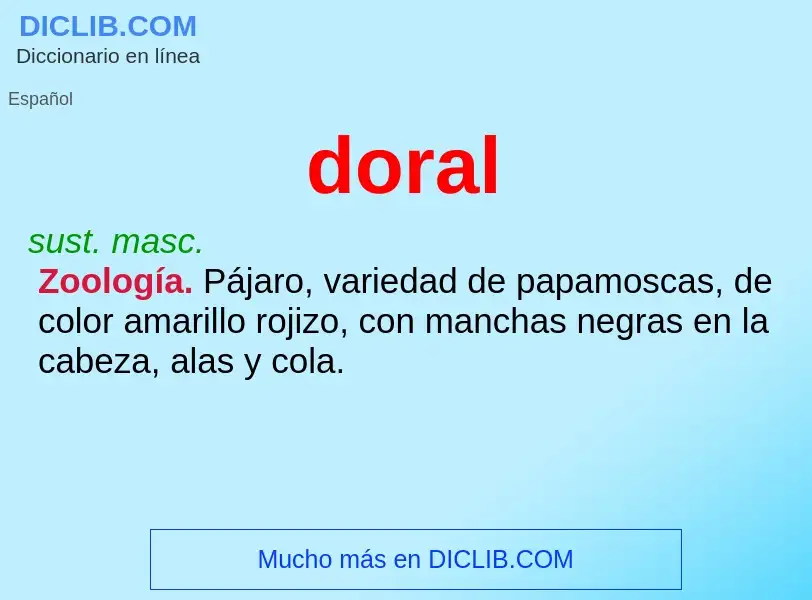 ¿Qué es doral? - significado y definición