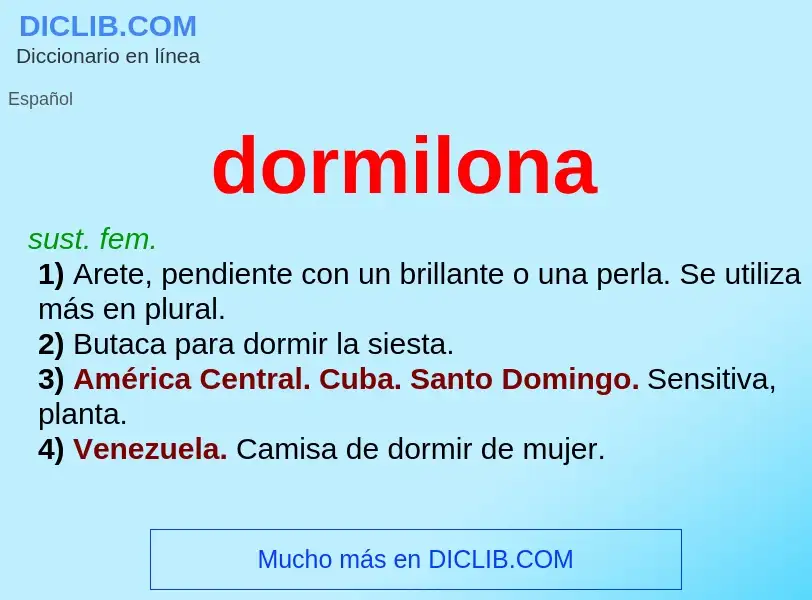 What is dormilona - definition