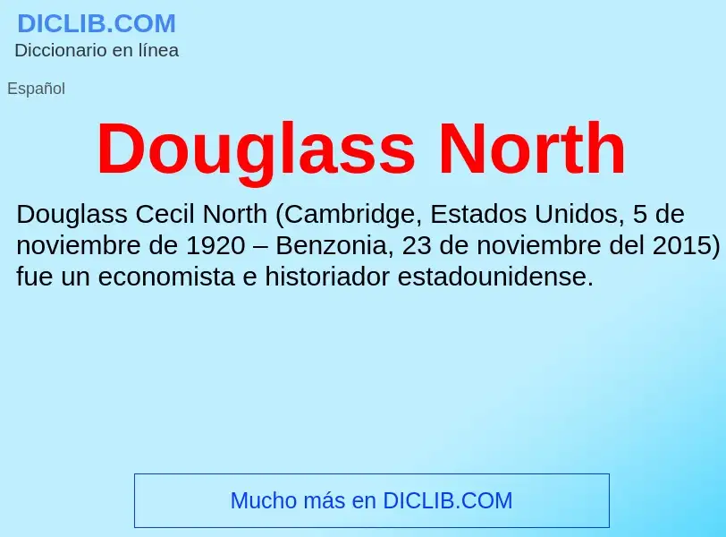 Wat is Douglass North - definition