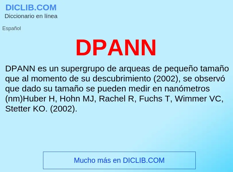 ¿Qué es DPANN? - significado y definición