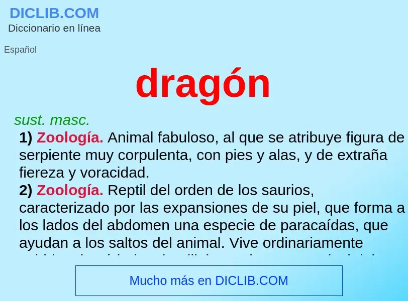 ¿Qué es dragón? - significado y definición