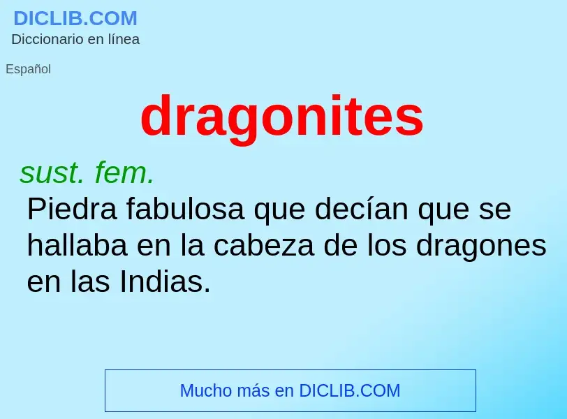 ¿Qué es dragonites? - significado y definición