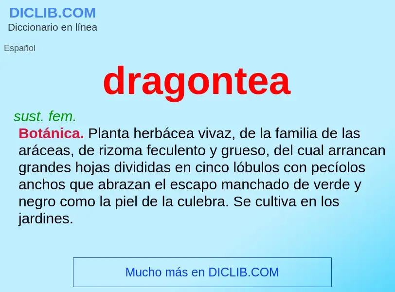 Qu'est-ce que dragontea - définition