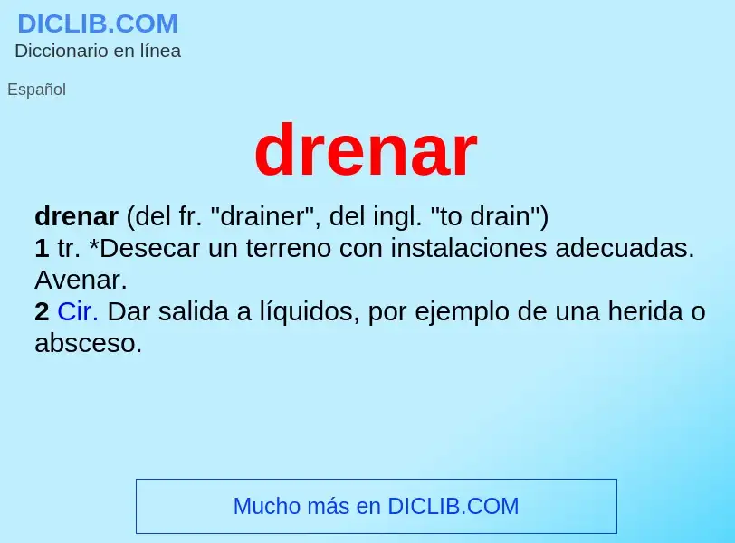 What is drenar - definition