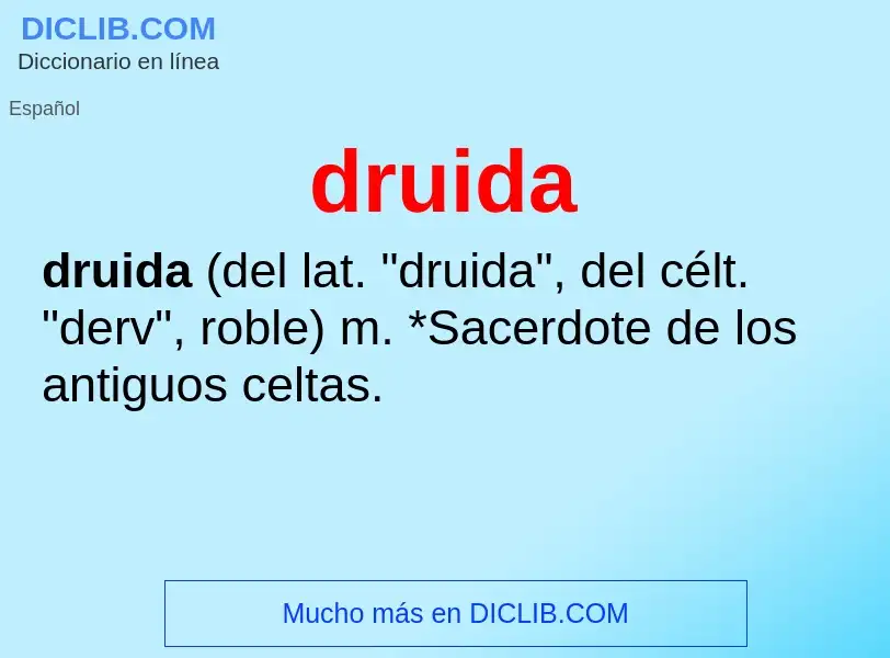 ¿Qué es druida? - significado y definición