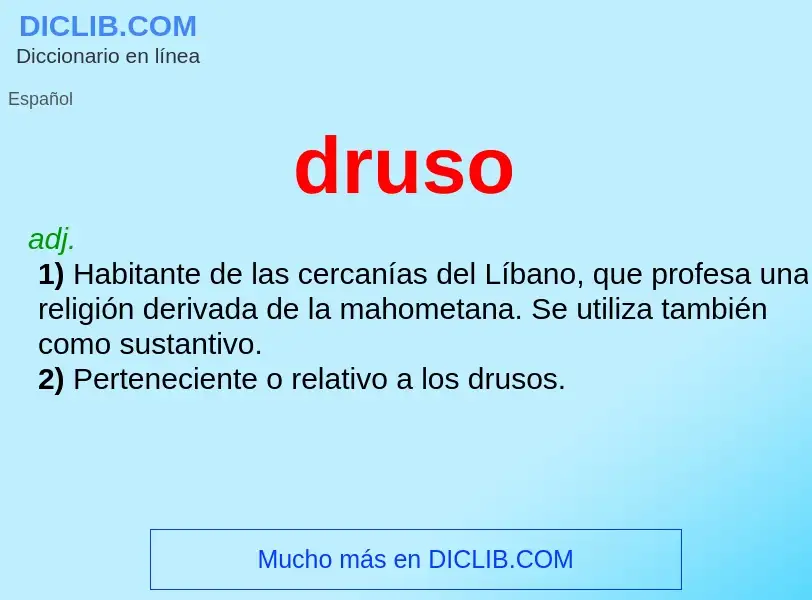 ¿Qué es druso? - significado y definición