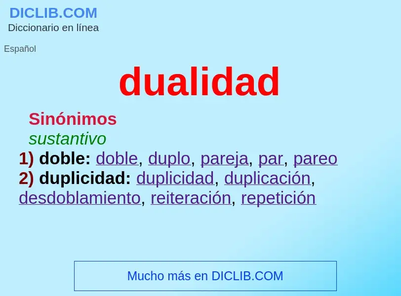 What is dualidad - definition