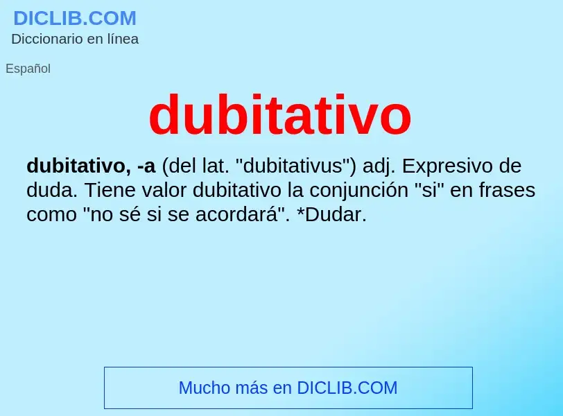 What is dubitativo - definition