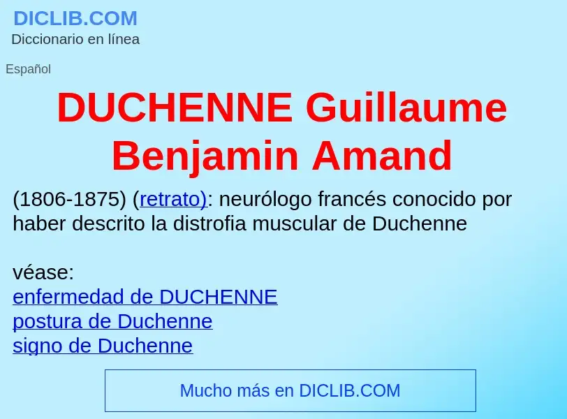 ¿Qué es DUCHENNE Guillaume Benjamin Amand? - significado y definición