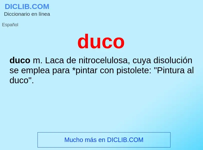 ¿Qué es duco? - significado y definición