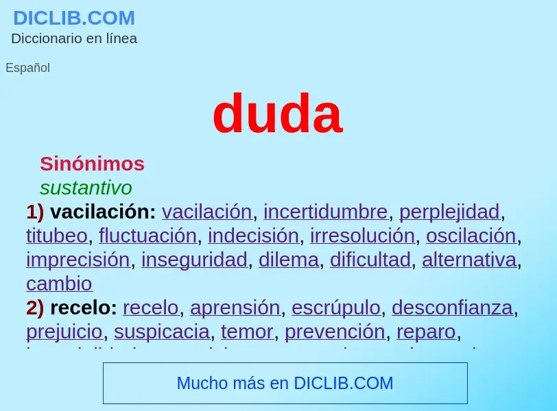 What is duda - meaning and definition