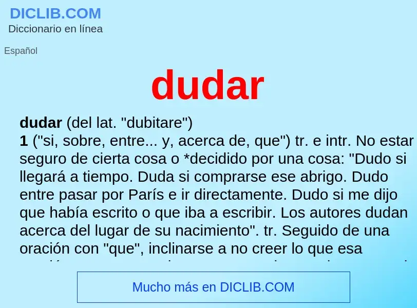 What is dudar - meaning and definition