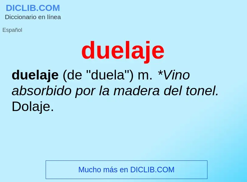 ¿Qué es duelaje? - significado y definición