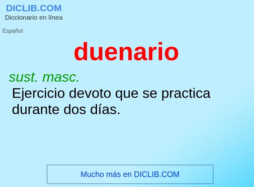 ¿Qué es duenario? - significado y definición