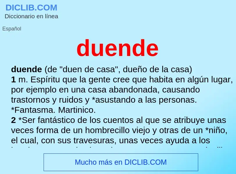 O que é duende - definição, significado, conceito