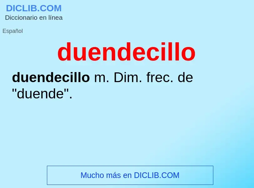 ¿Qué es duendecillo? - significado y definición