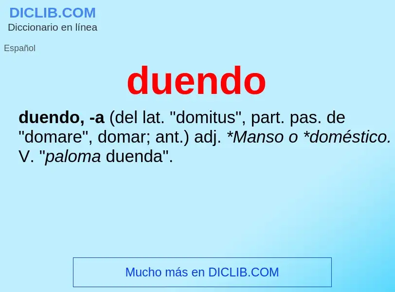 ¿Qué es duendo? - significado y definición