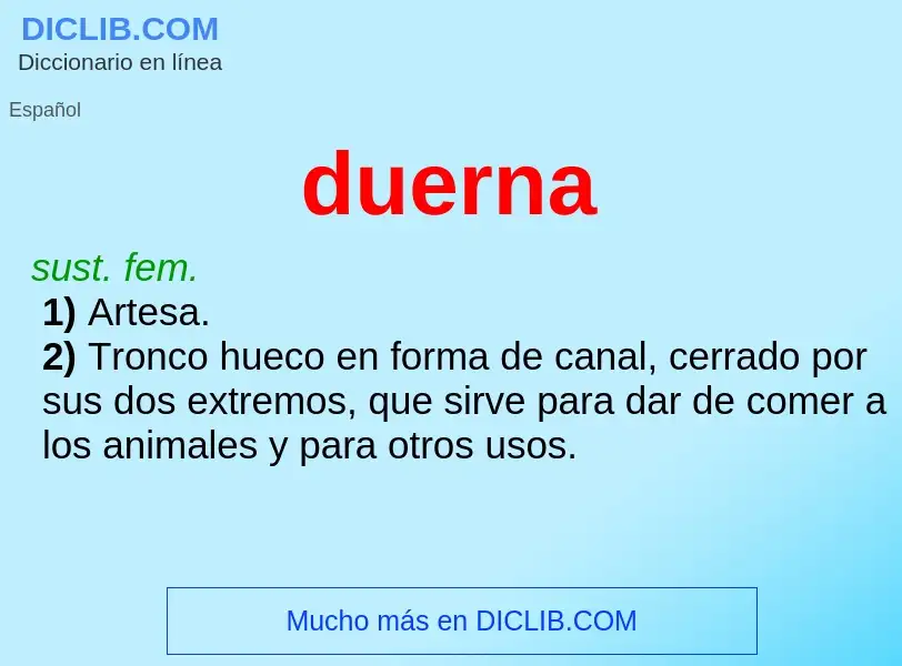 ¿Qué es duerna? - significado y definición