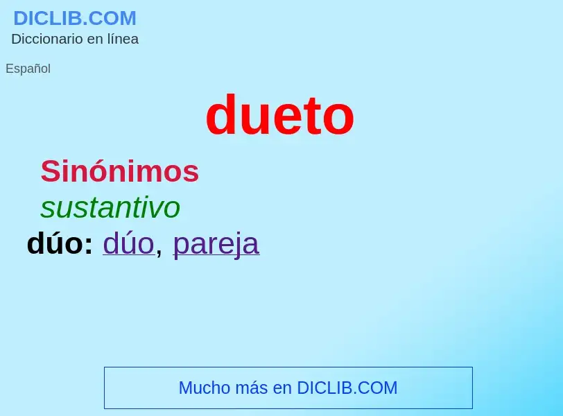 ¿Qué es dueto? - significado y definición