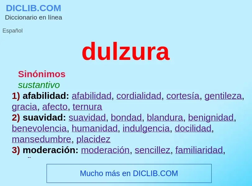 Wat is dulzura - definition