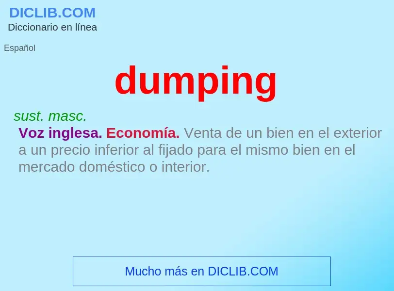 Wat is dumping - definition