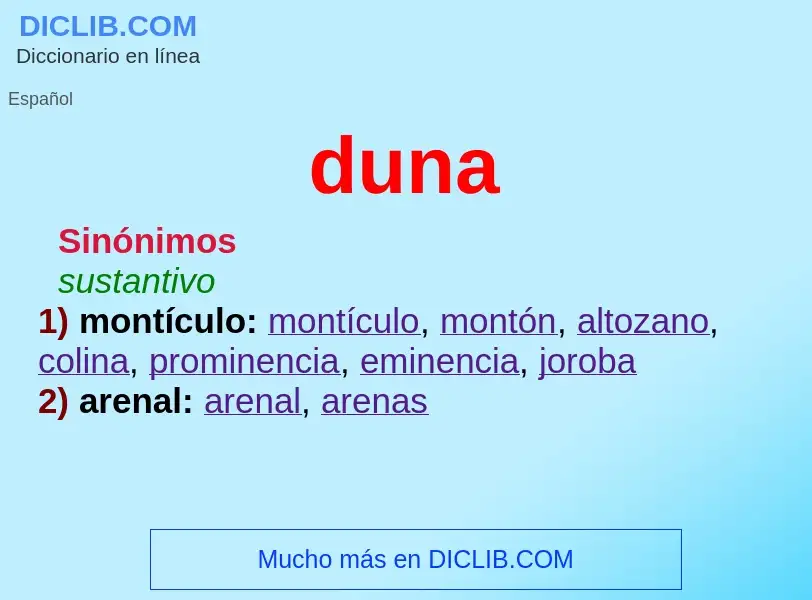 Wat is duna - definition