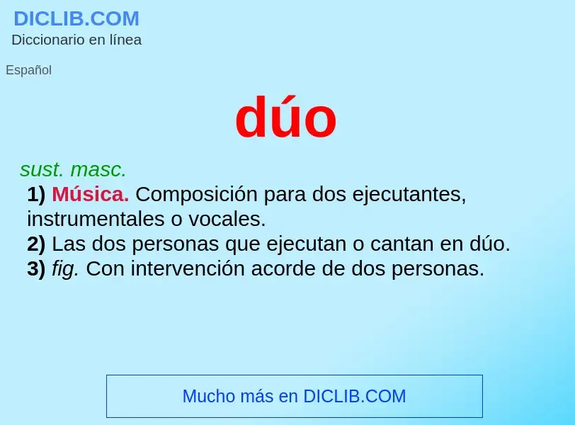 Wat is dúo - definition