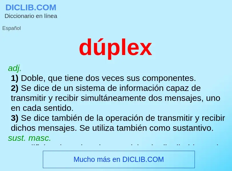 ¿Qué es dúplex? - significado y definición