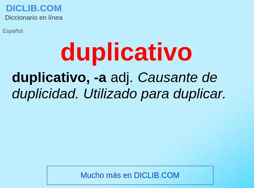 ¿Qué es duplicativo? - significado y definición