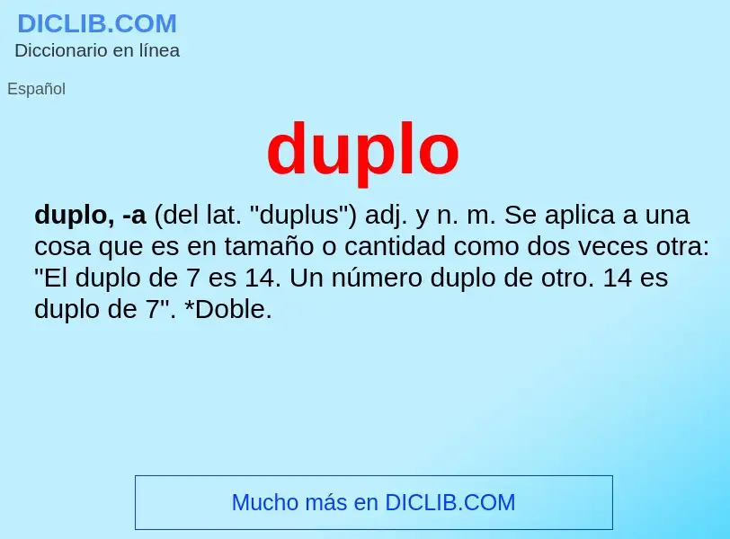 What is duplo - definition