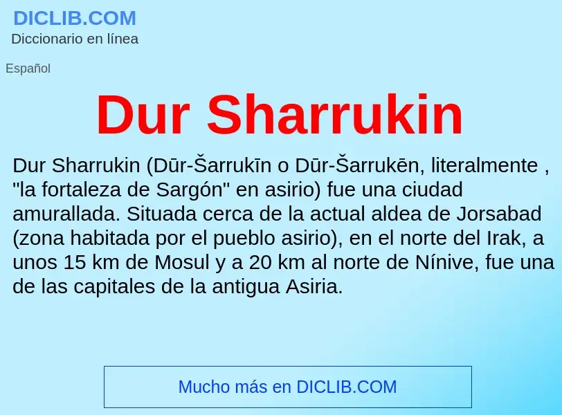 Qu'est-ce que Dur Sharrukin - définition