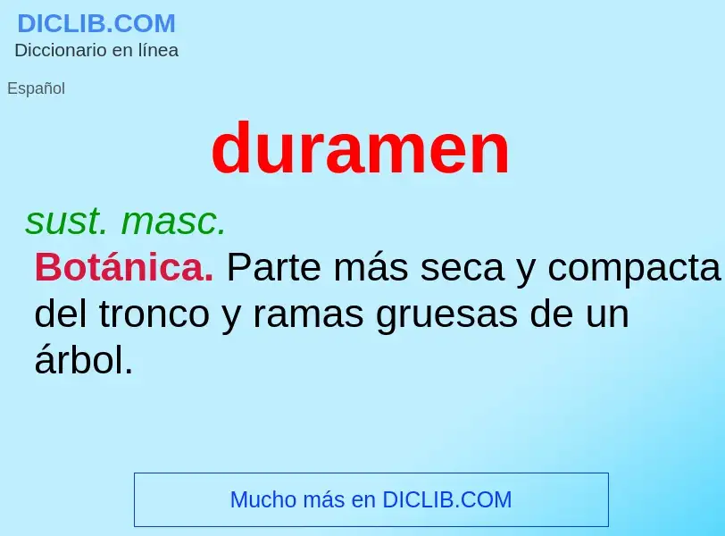 ¿Qué es duramen? - significado y definición