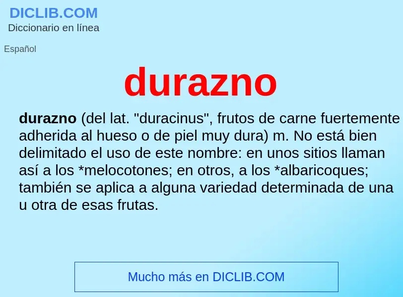 Wat is durazno - definition