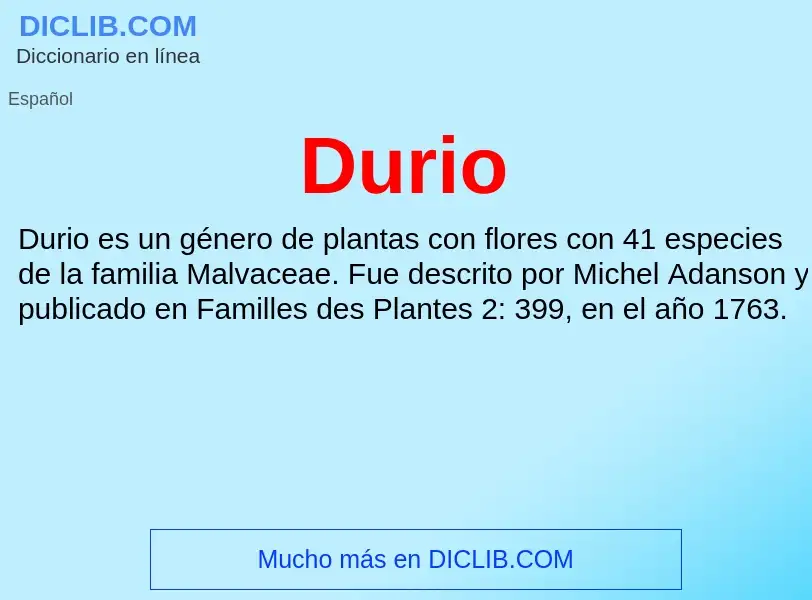 What is Durio - meaning and definition