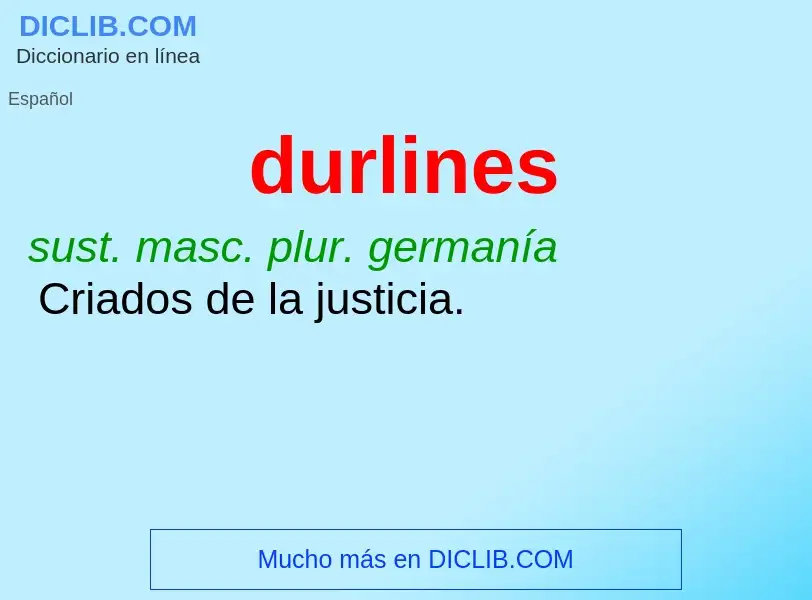 ¿Qué es durlines? - significado y definición