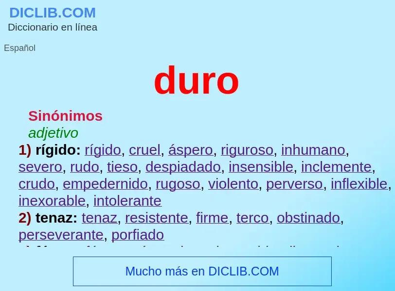 What is duro - meaning and definition