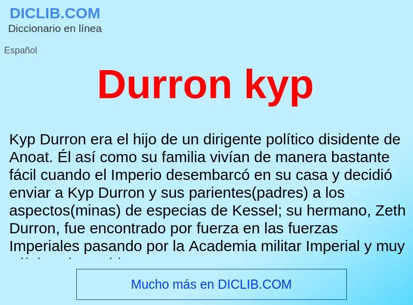 Τι είναι Durron kyp  - ορισμός