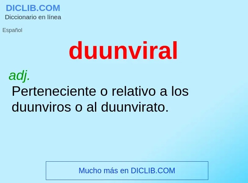 ¿Qué es duunviral? - significado y definición