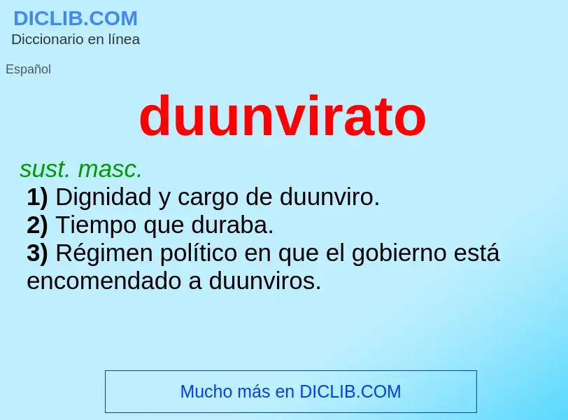 ¿Qué es duunvirato? - significado y definición