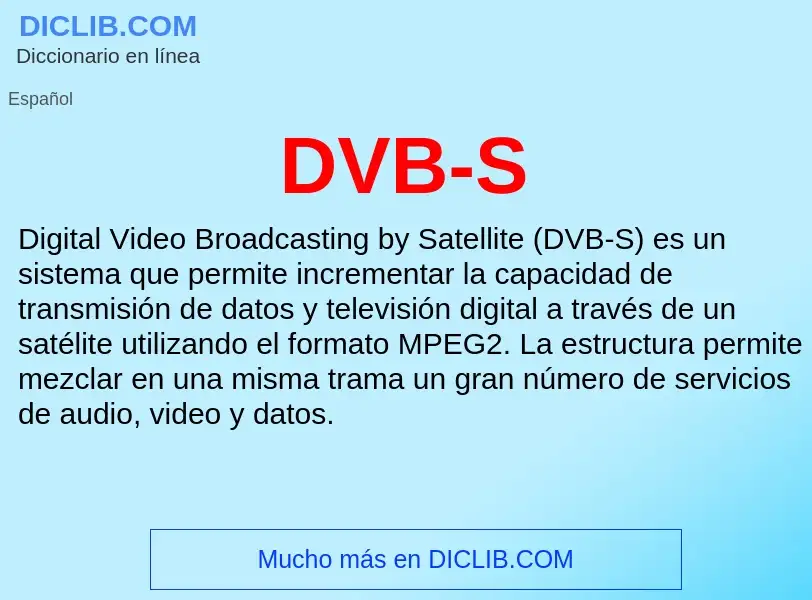 Что такое DVB-S - определение