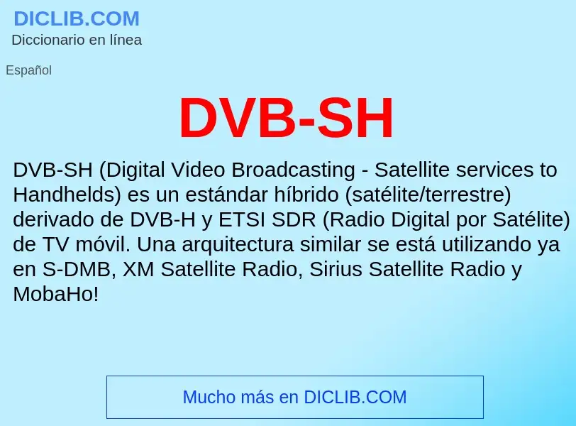 Что такое DVB-SH - определение