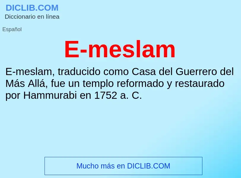 Wat is E-meslam - definition