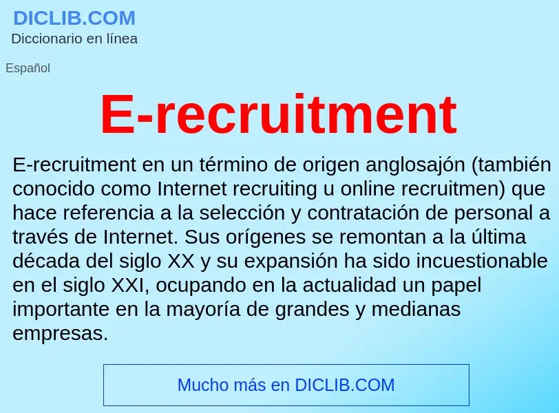 Τι είναι E-recruitment - ορισμός