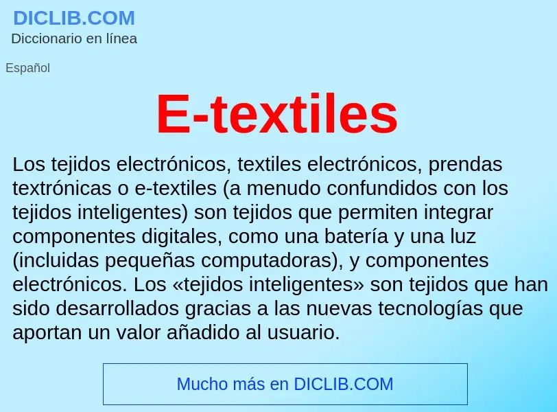 Τι είναι E-textiles - ορισμός