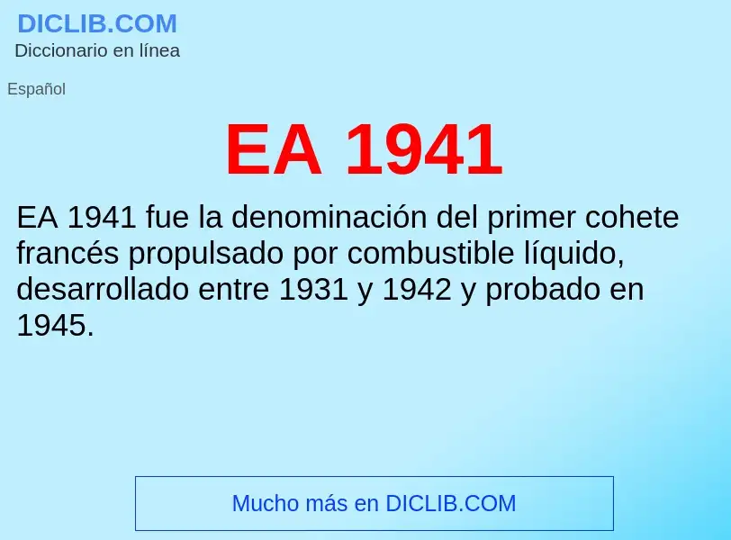 Wat is EA 1941 - definition