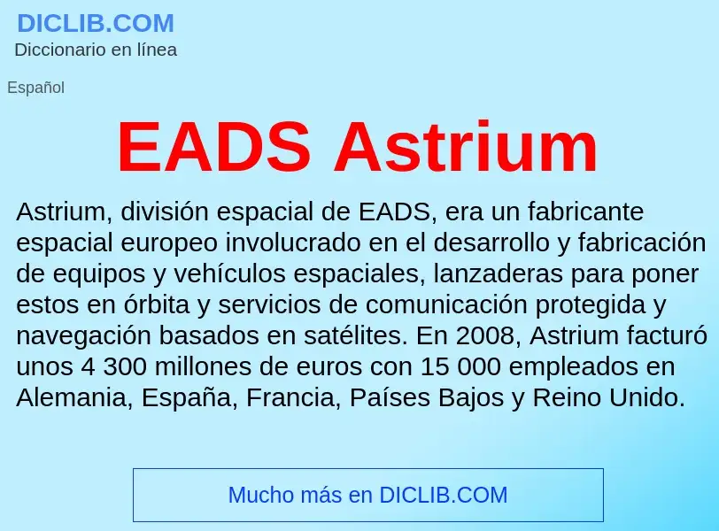 Τι είναι EADS Astrium - ορισμός