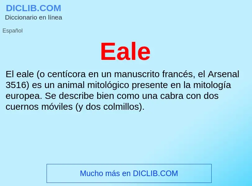 What is Eale - definition