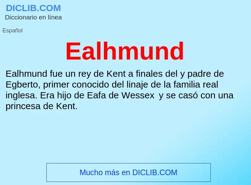 What is Ealhmund - definition