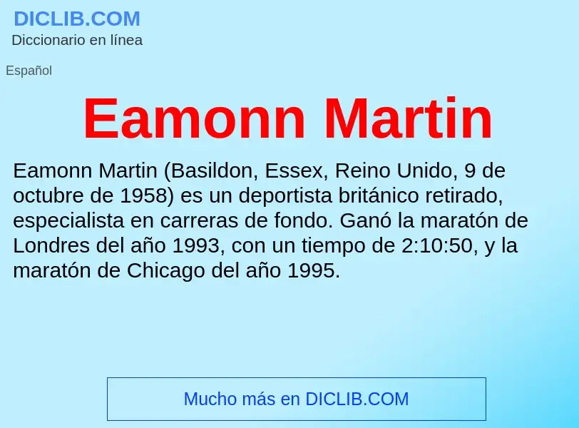 What is Eamonn Martin - definition