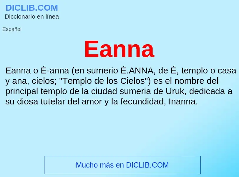 What is Eanna - definition